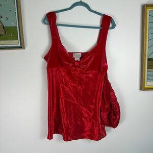 NWT old stock Expressions two piece red lingerie set Large
